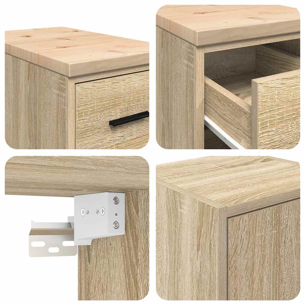 Garage Cabinets 2 pcs Sonoma Oak Engineered Wood