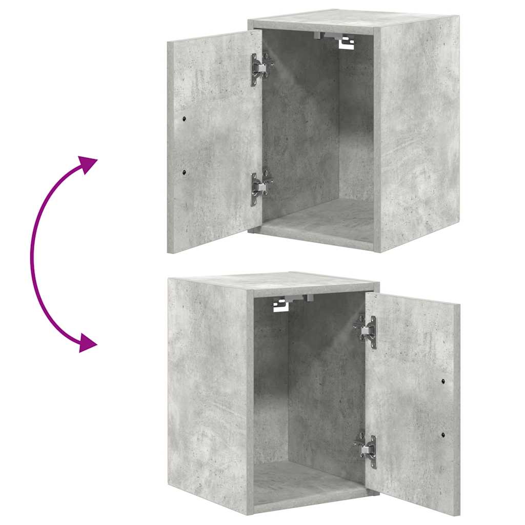 Garage Cabinets 2 pcs Concrete Grey Engineered Wood