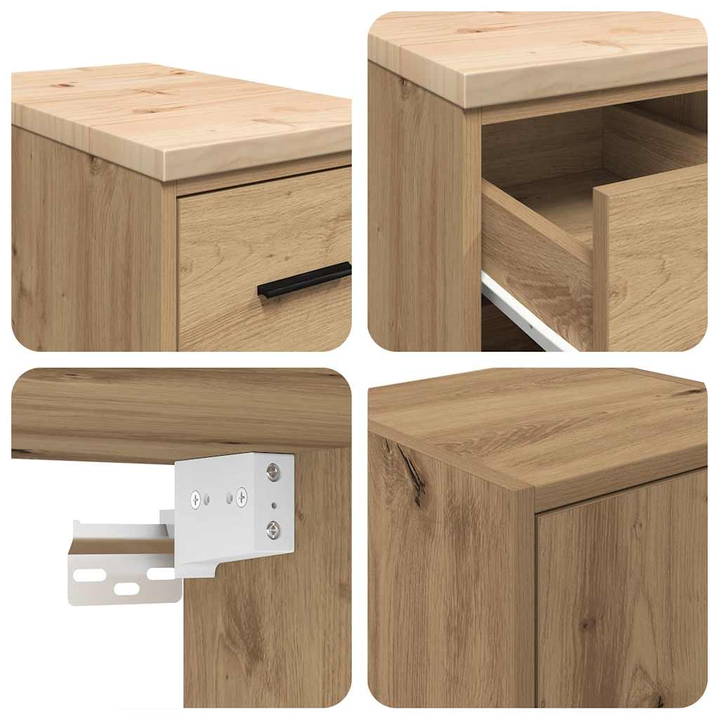 Garage Cabinets 2 pcs Artisan Oak Engineered Wood