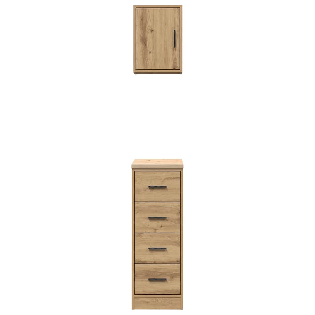 Garage Cabinets 2 pcs Artisan Oak Engineered Wood