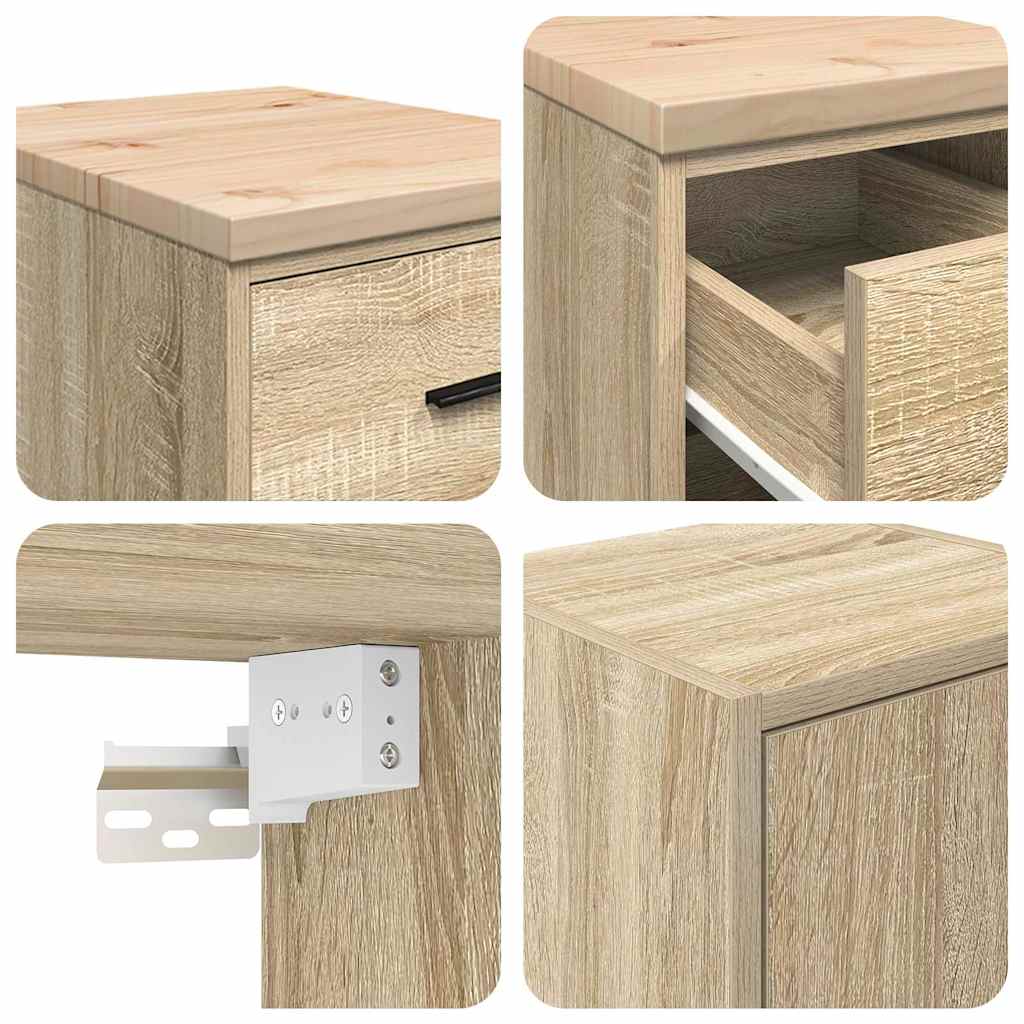 Garage Cabinets 2 pcs Sonoma Oak Engineered Wood