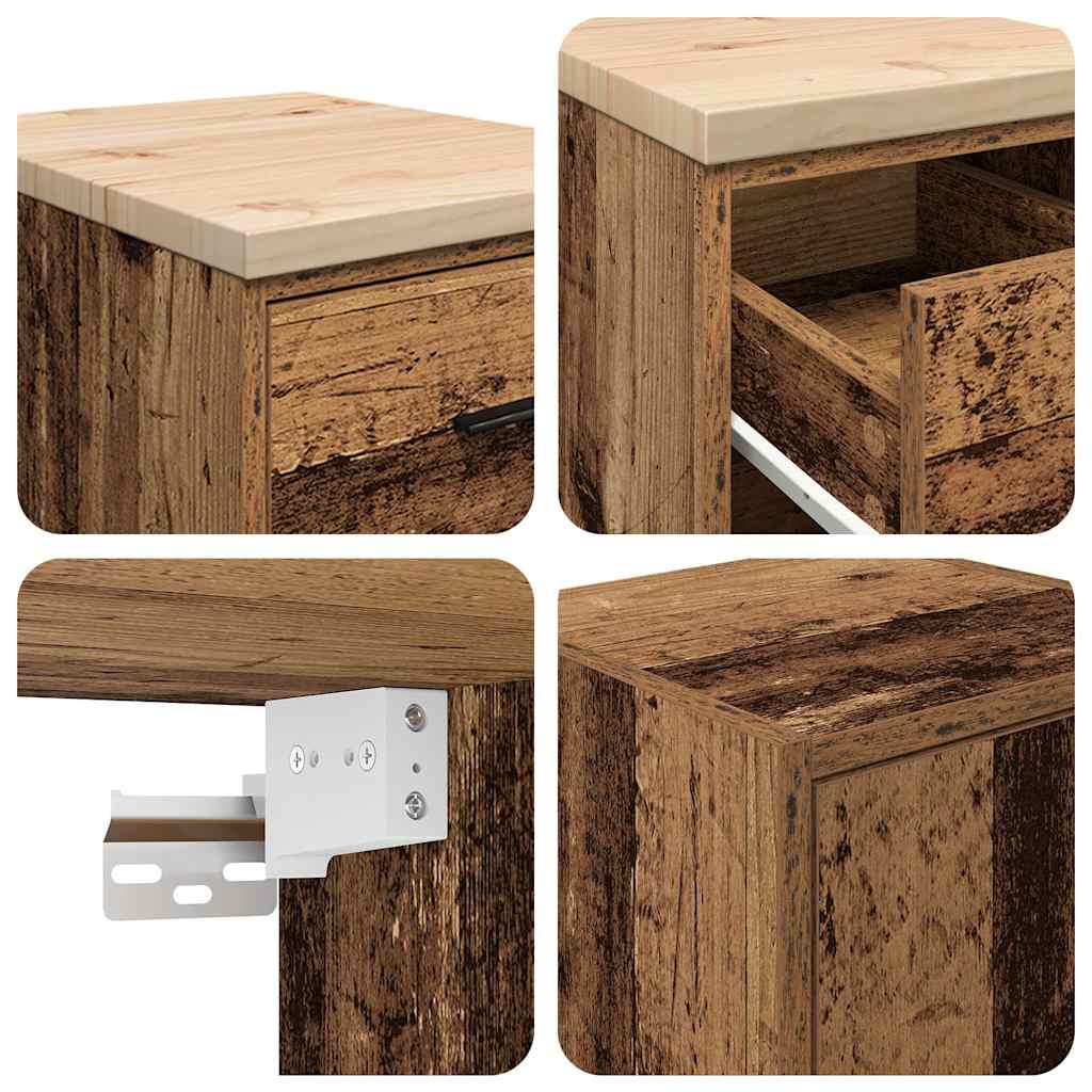 Garage Cabinets 2 pcs Old Wood Engineered Wood