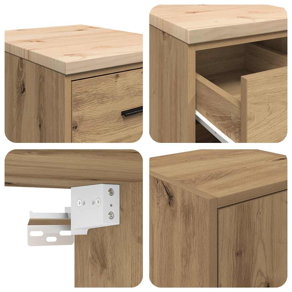 Garage Cabinets 2 pcs Artisan Oak Engineered Wood