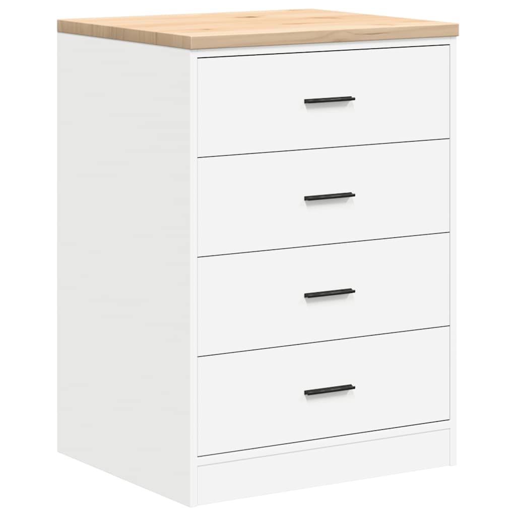 Garage Cabinets 2 pcs White Engineered Wood