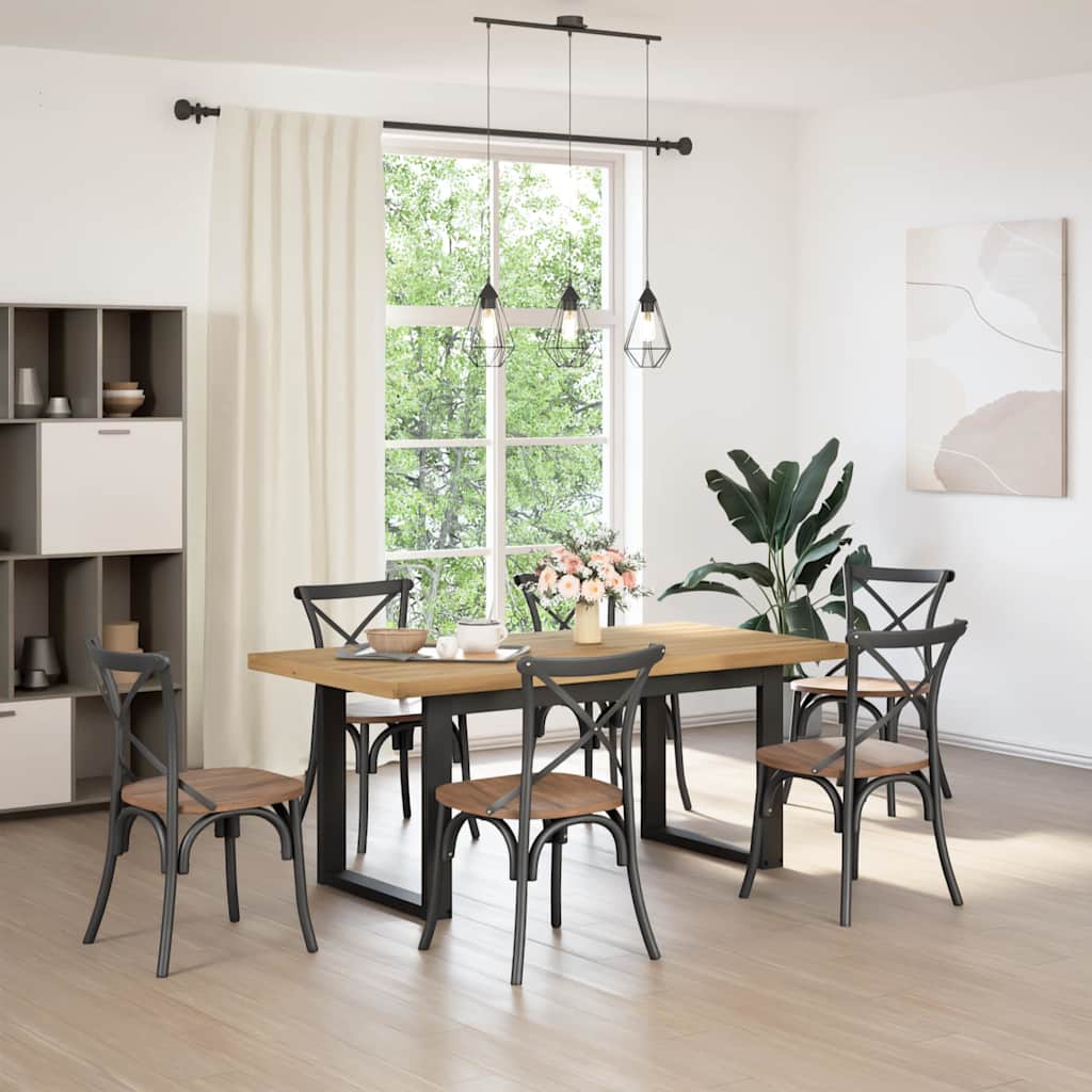 Dining Table NOAIN U-Shaped Legs 180x90x75 cm Solid Wood Pine
