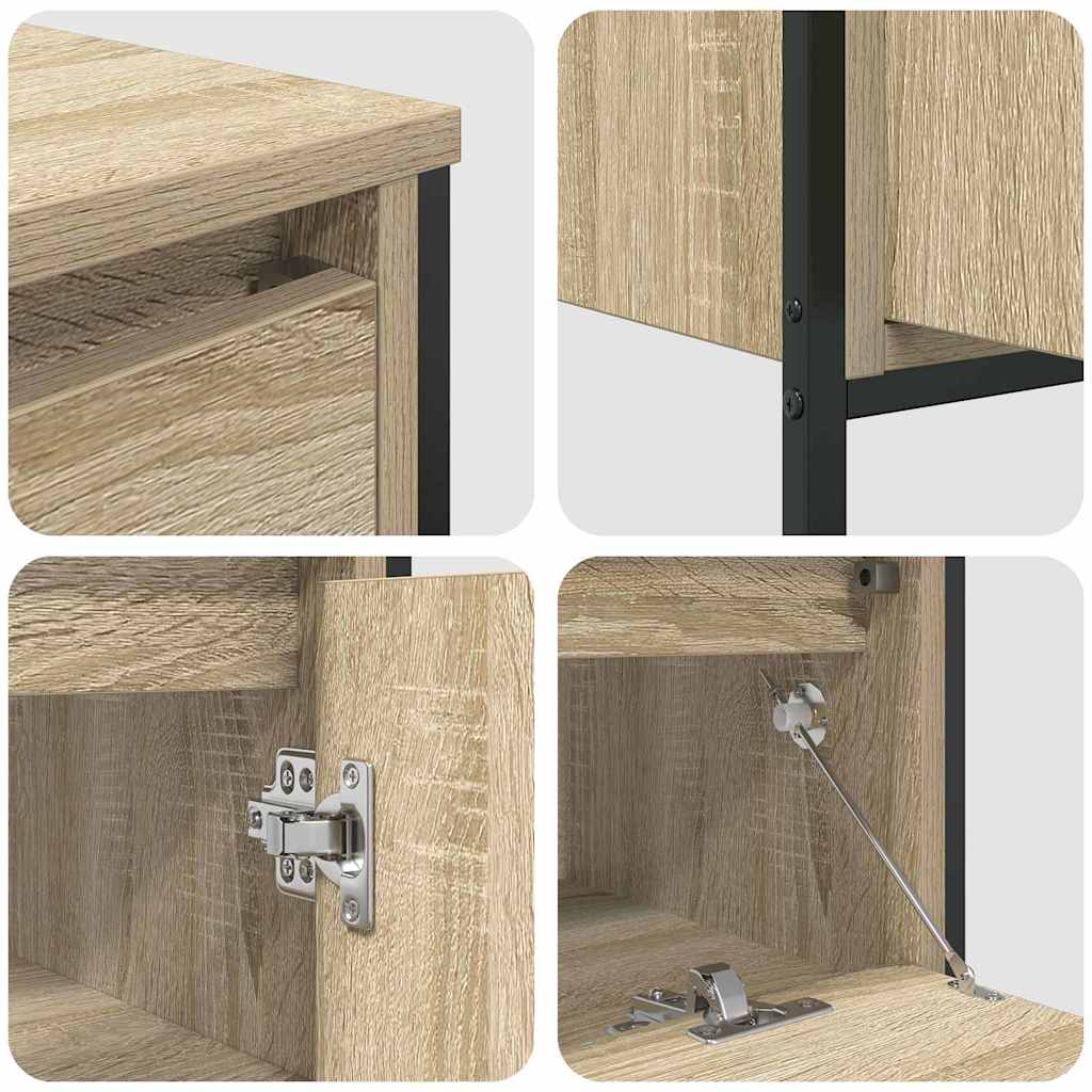 Bathroom Furniture Set 3 pcs Sonoma Oak 90 x 34.5 x 60 cm