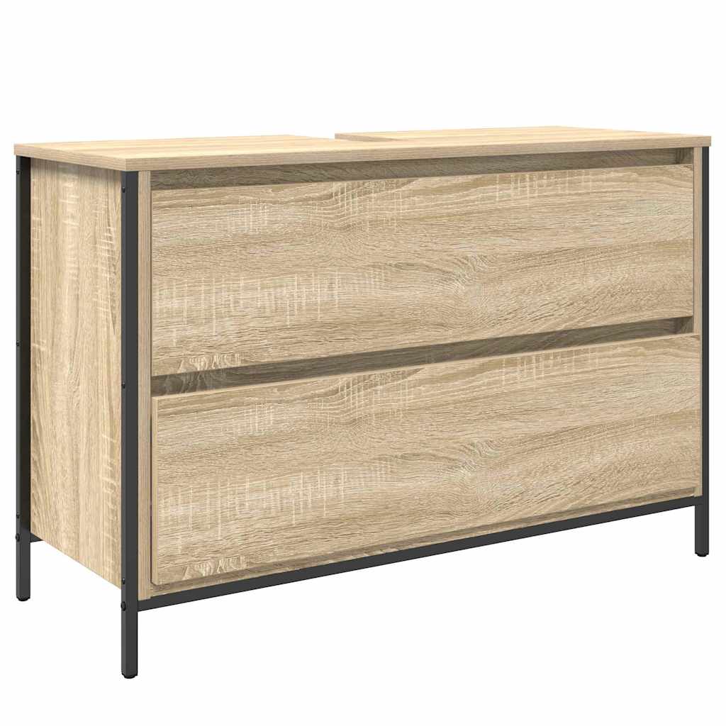 Bathroom Furniture Set 3 pcs Sonoma Oak 90 x 34.5 x 60 cm