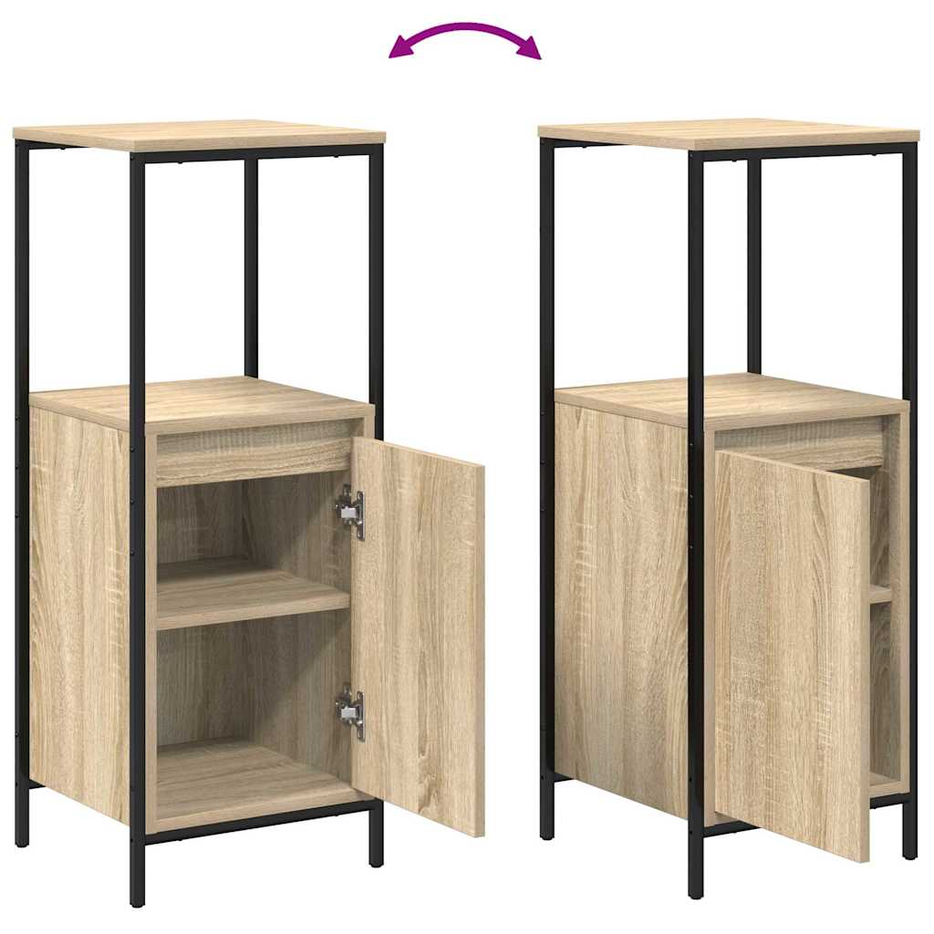 Bathroom Furniture Set 3 pcs Sonoma Oak 90 x 34.5 x 60 cm