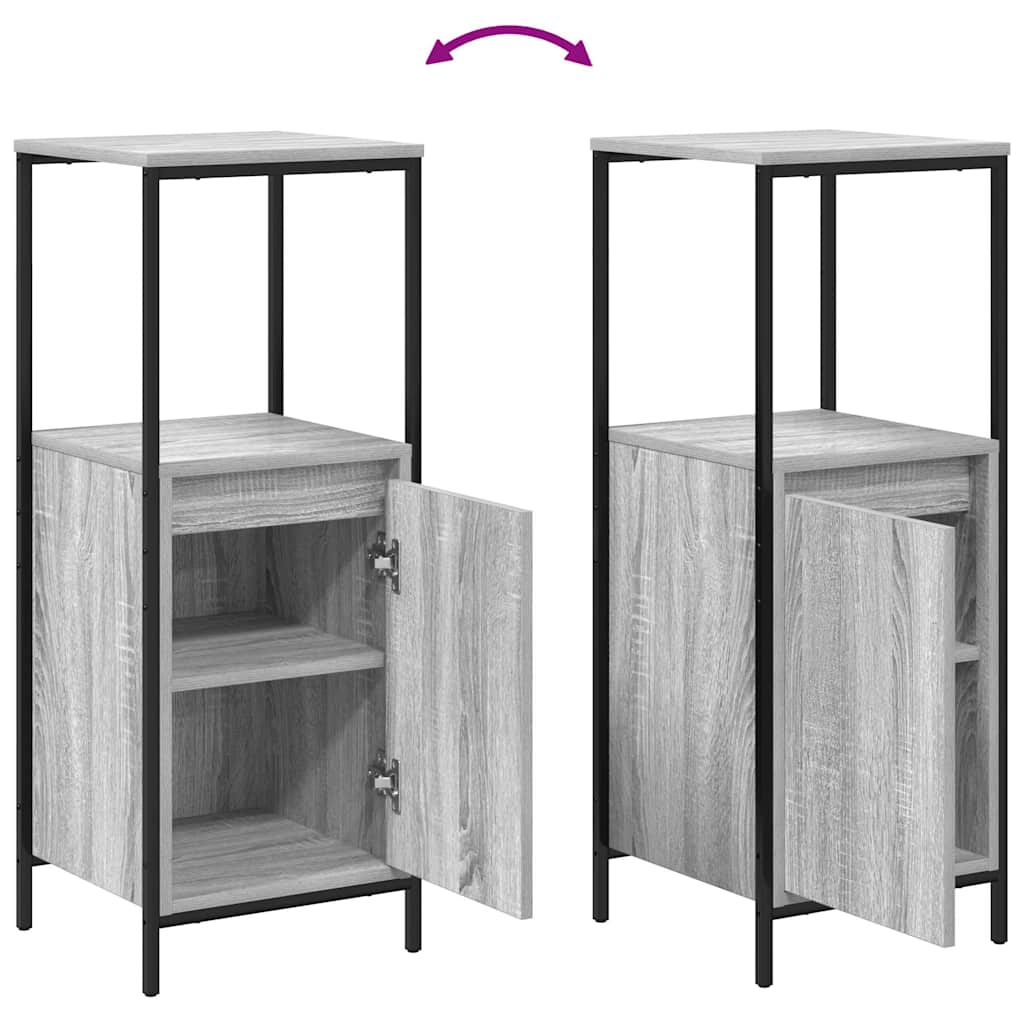 Bathroom Furniture Set 3 pcs Grey Sonoma Engineered Wood