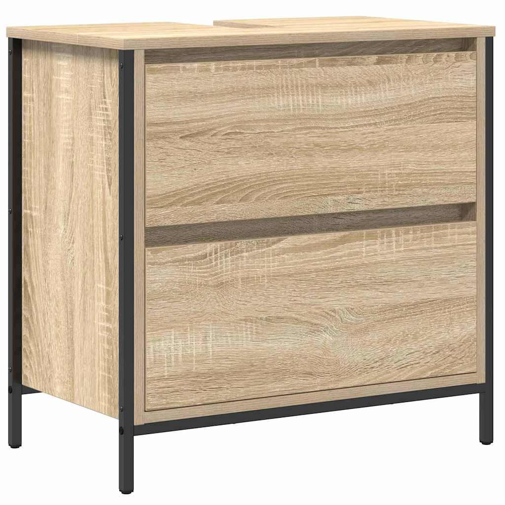 Bathroom Furniture Set with Shelf 5 pcs Beige Engineered wood