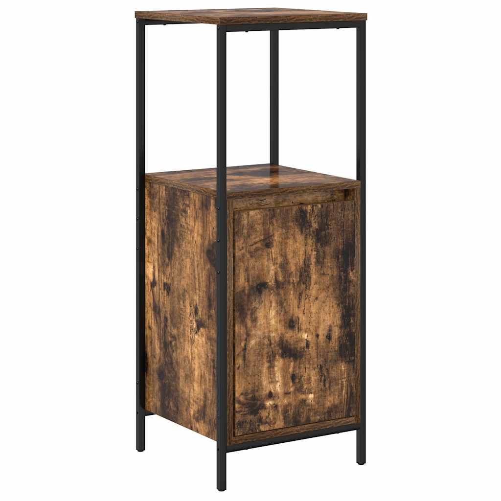 Bathroom Furniture Set 3 pcs Smoked Oak and Black