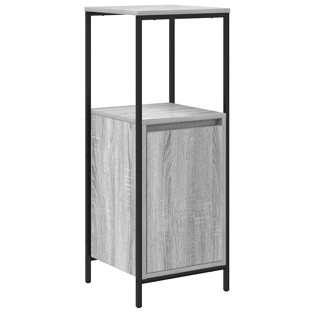 Bathroom Furniture Set 3 pcs Grey Sonoma and Black