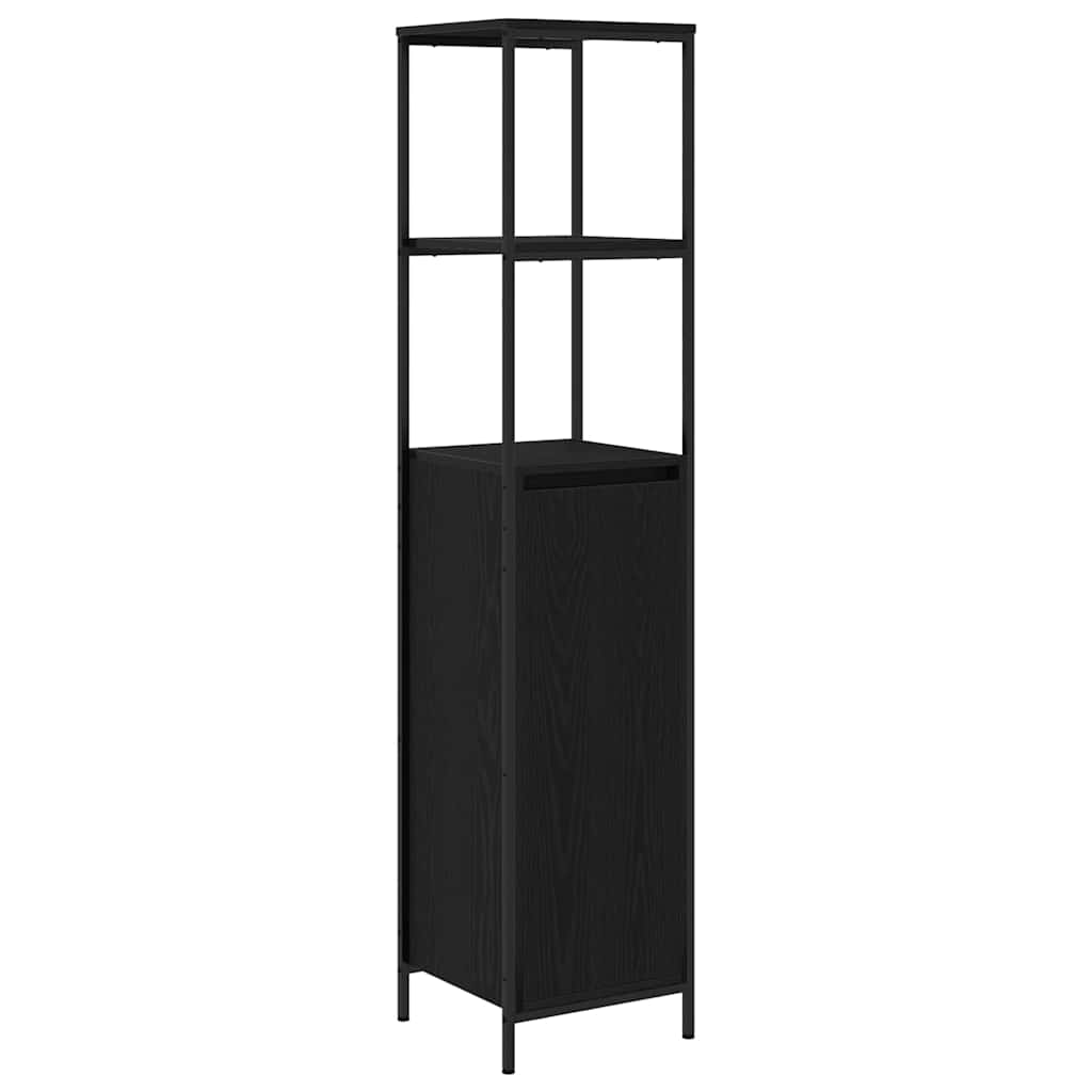 Bathroom Furniture Set 3 pcs Black Oak 36 x 35 x 165 cm