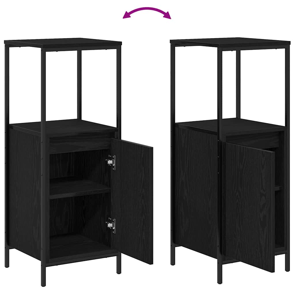 Bathroom Furniture Set 3 pcs Black Oak 36 x 35 x 165 cm