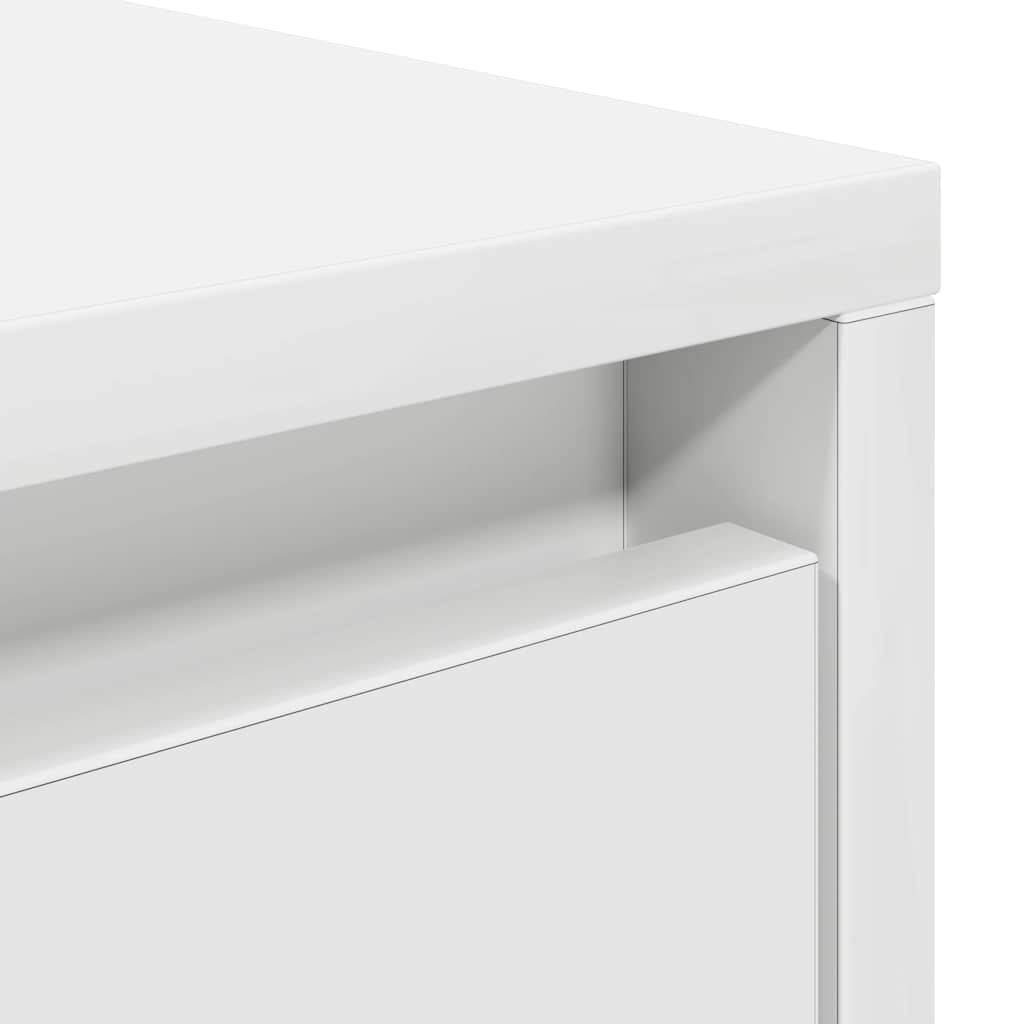 Coffee Table with Drawers White 100x100x40 cm