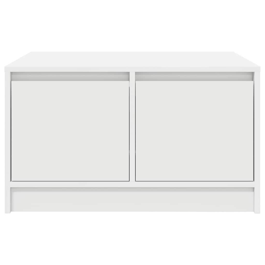 Coffee Table with Drawers White 70,5x70x40 cm