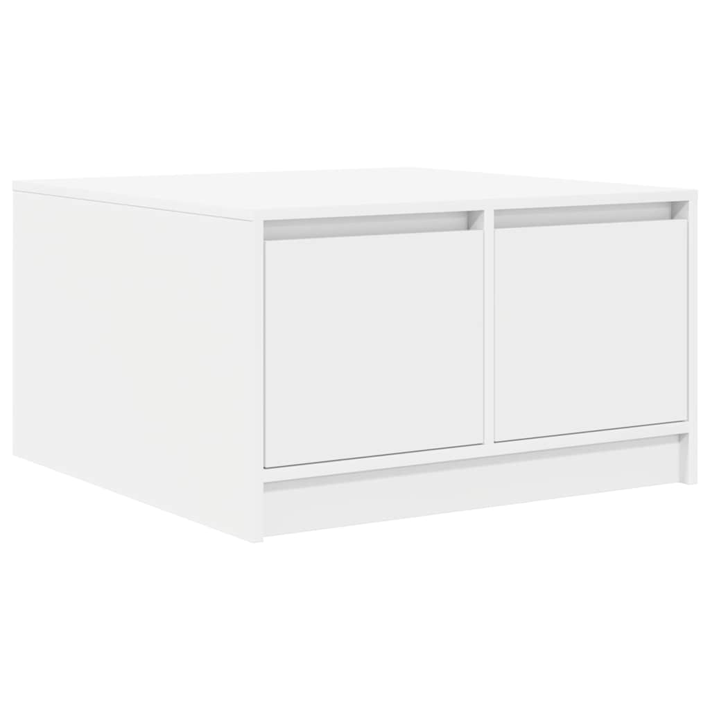 Coffee Table with Drawers White 70,5x70x40 cm