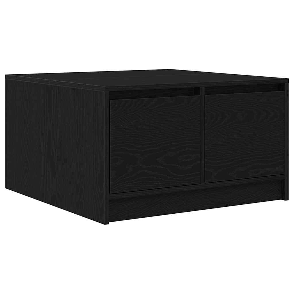 Coffee Table with Drawers Black Oak 70,5x70x40 cm