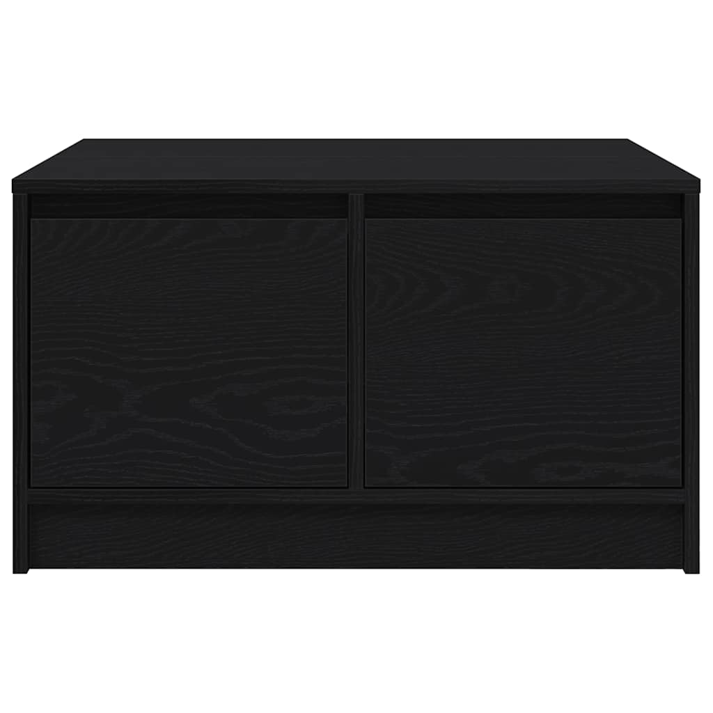 Coffee Table with Drawers Black Oak 70,5x70x40 cm