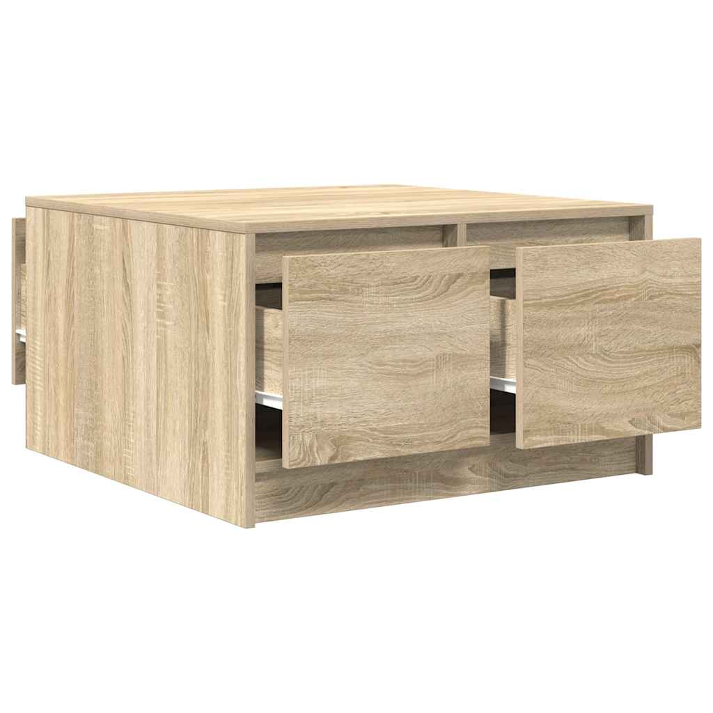 Coffee Table with Drawers Sonoma Oak 70,5x70x40 cm