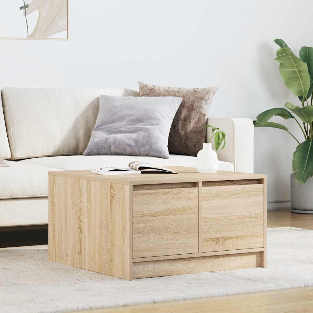 Coffee Table with Drawers Sonoma Oak 70,5x70x40 cm