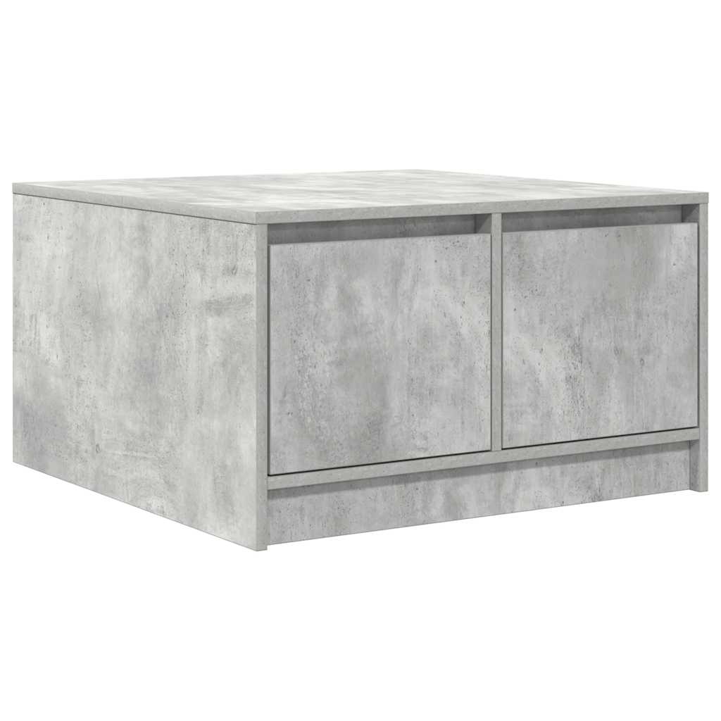 Coffee Table with Drawers Concrete Grey 70.5x70x40 cm