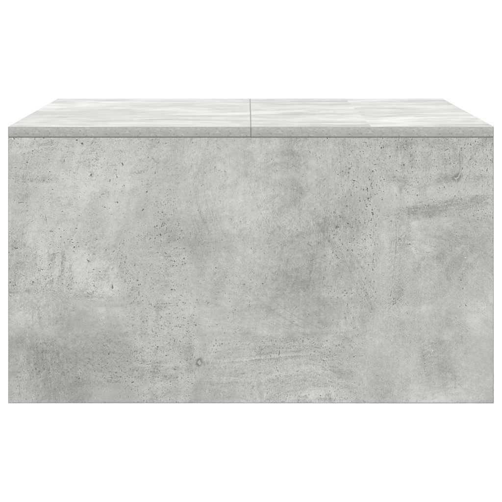 Coffee Table with Drawers Concrete Grey 70,5x70x40 cm