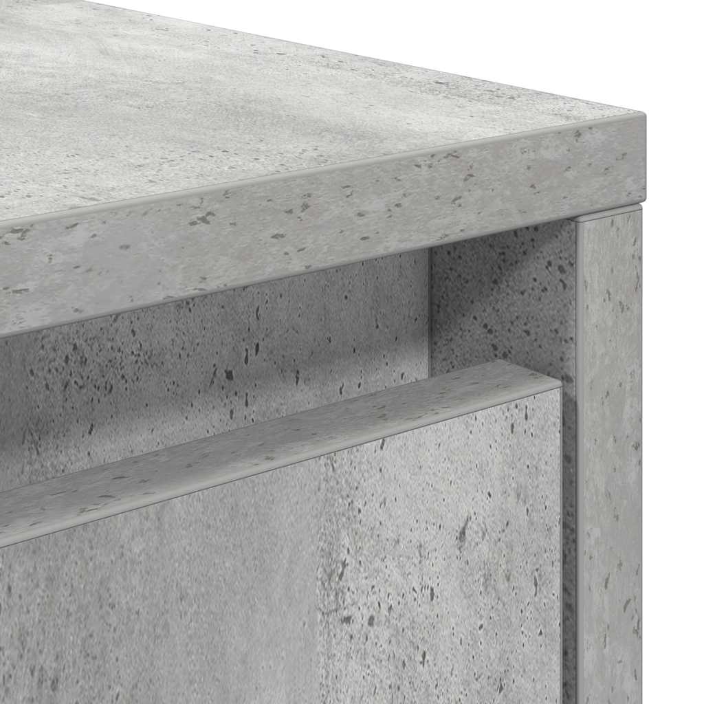 Coffee Table with Drawers Concrete Grey 70,5x70x40 cm
