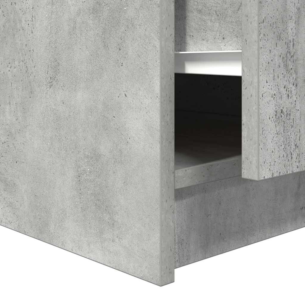 Coffee Table with Drawers Concrete Grey 70,5x70x40 cm