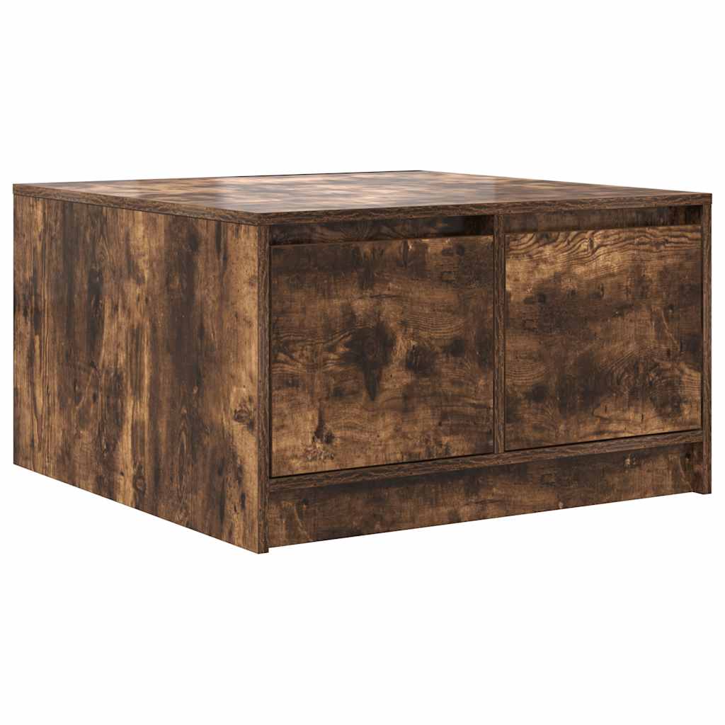 Coffee Table with Drawers Smoked Oak 70,5x70x40 cm