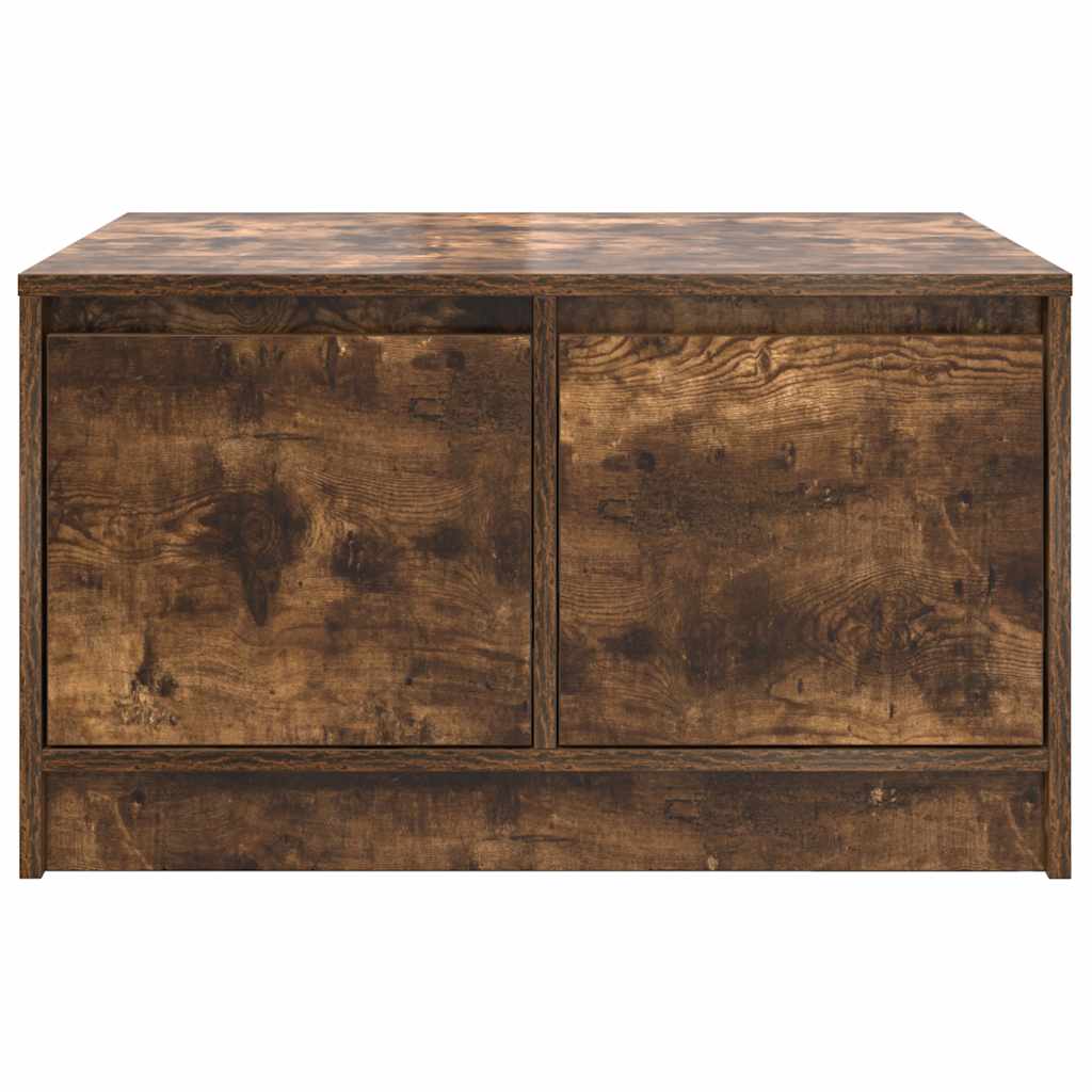 Coffee Table with Drawers Smoked Oak 70,5x70x40 cm