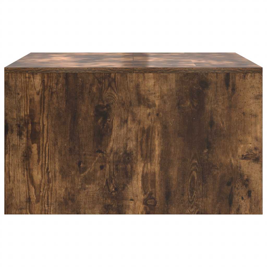 Coffee Table with Drawers Smoked Oak 70,5x70x40 cm