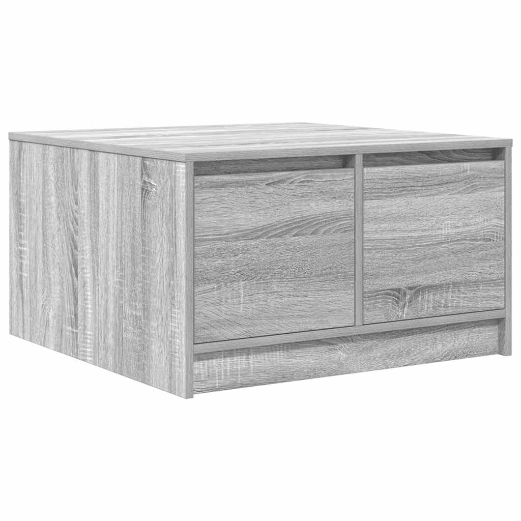 Coffee Table with Drawers Grey Sonoma 70,5x70x40 cm