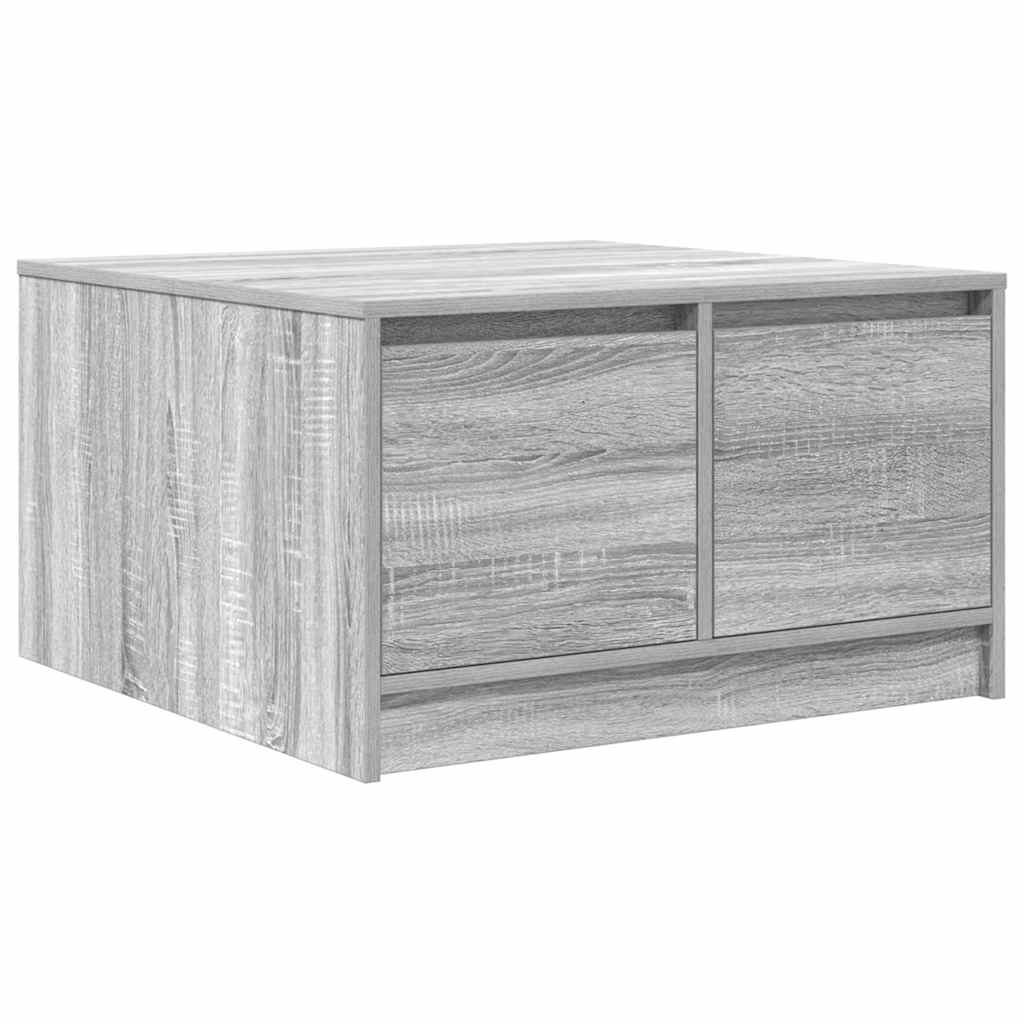 Coffee Table with Drawers Grey Sonoma 70,5x70x40 cm