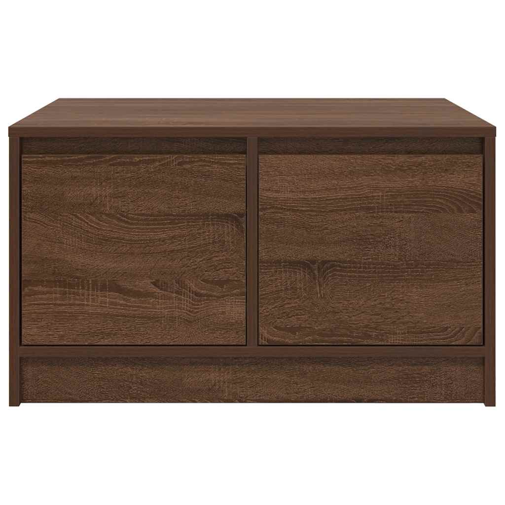 Coffee Table with Drawers Brown Oak 70,5x70x40 cm