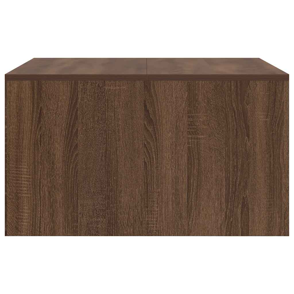 Coffee Table with Drawers Brown Oak 70,5x70x40 cm