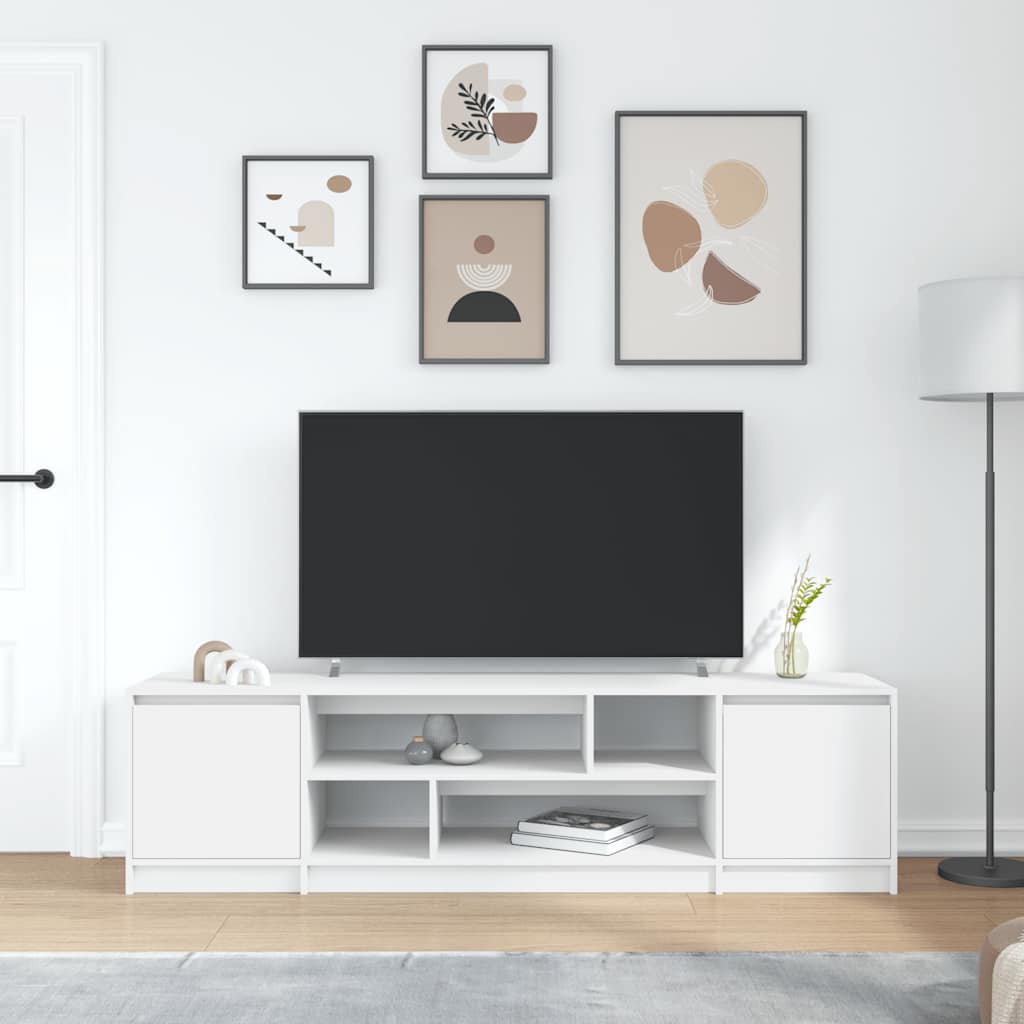 TV Cabinet White 188,5x41x50 cm Engineered Wood