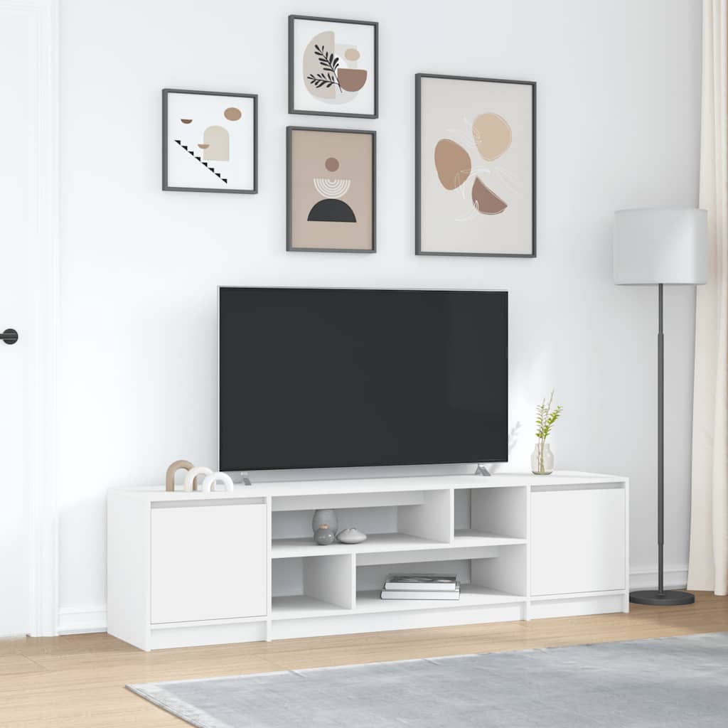 TV Cabinet White 188,5x41x50 cm Engineered Wood