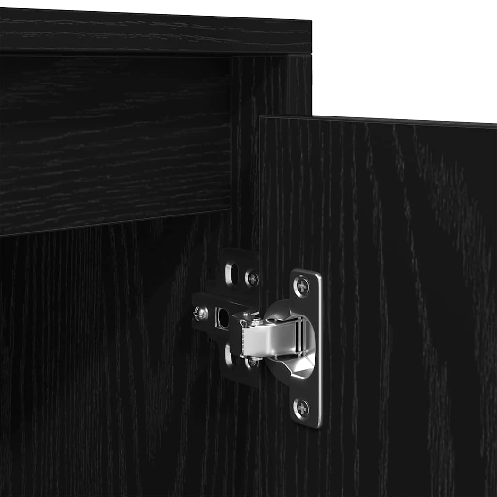 TV Cabinet Black Oak 188,5x41x50 cm Engineered Wood