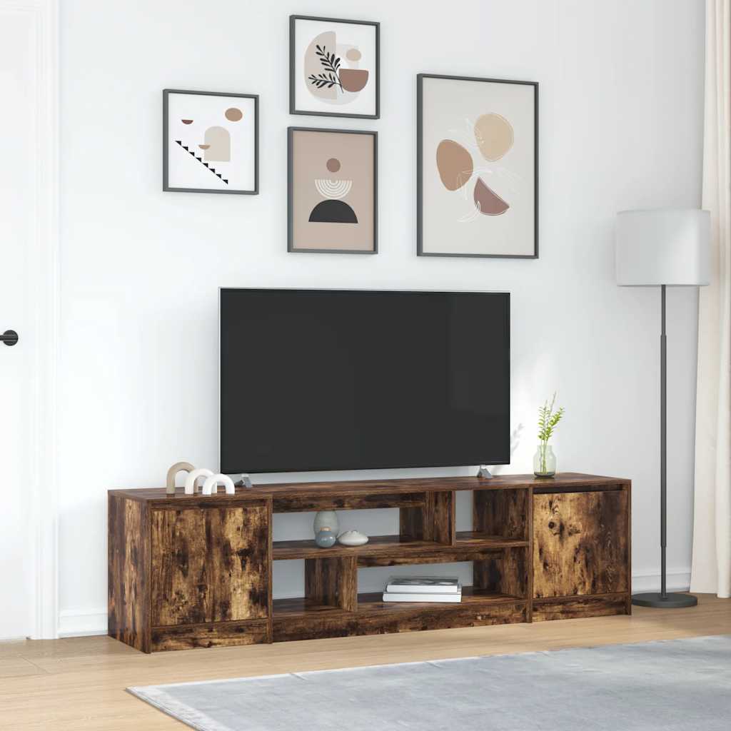 TV Cabinet Smoked Oak 188,5x41x50 cm Engineered Wood