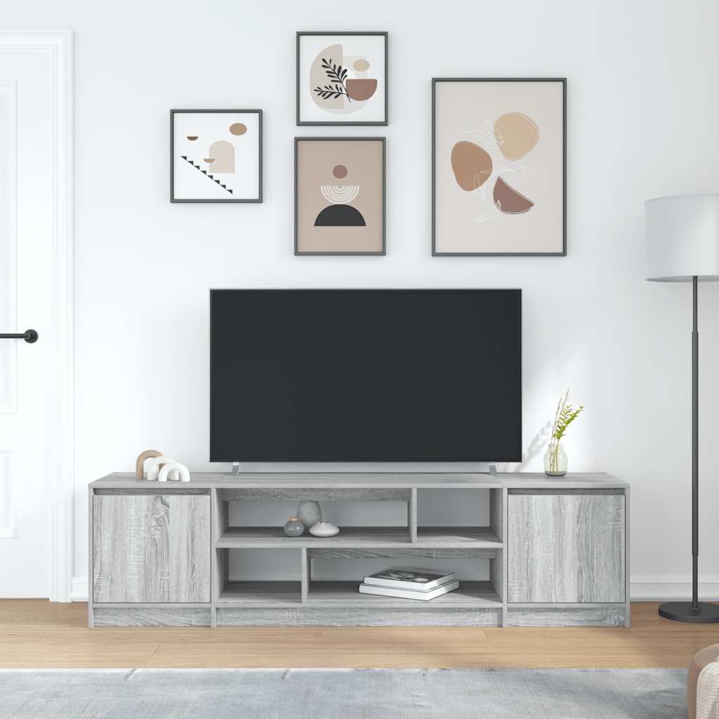 TV Cabinet Grey Sonoma 188,5x41x50 cm Engineered Wood