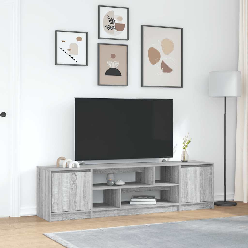 TV Cabinet Grey Sonoma 188,5x41x50 cm Engineered Wood