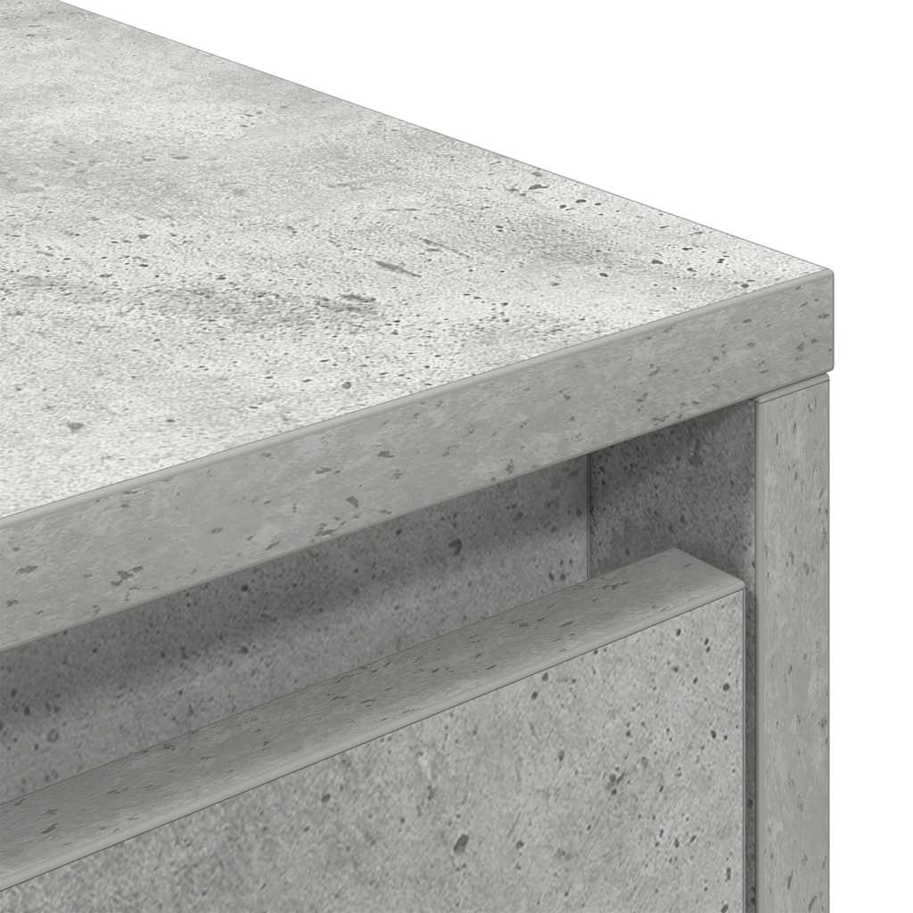 TV Cabinet with LED Lights Concrete Grey 160,5x41x50 cm