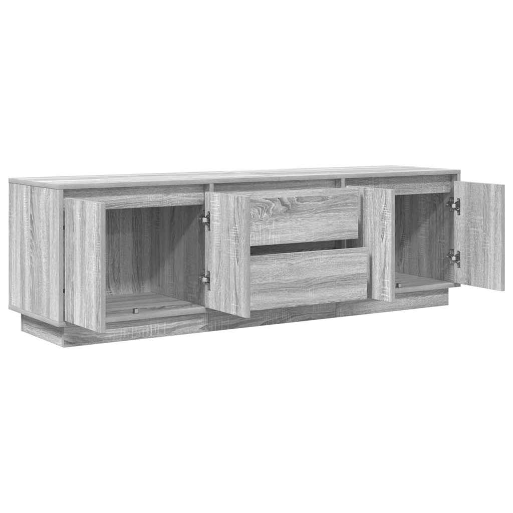 TV Cabinet with LED Lights Grey Sonoma 160,5x41x50 cm
