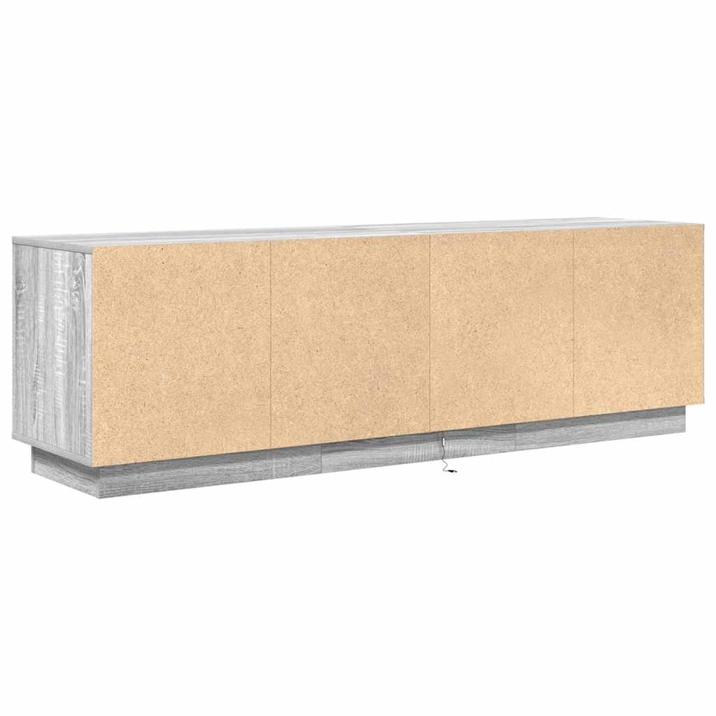 TV Cabinet with LED Lights Grey Sonoma 160,5x41x50 cm