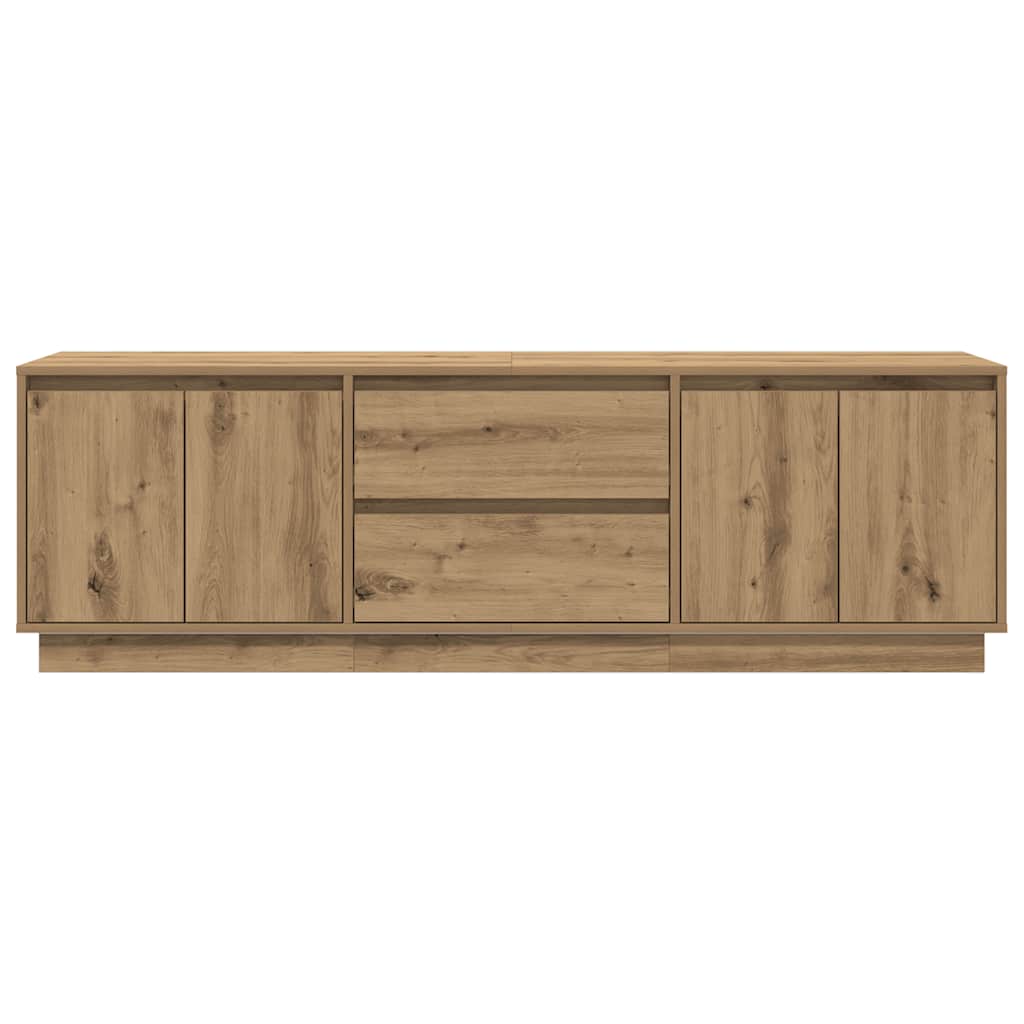 TV Cabinet with LED Lights Artisan Oak 160,5x41x50 cm
