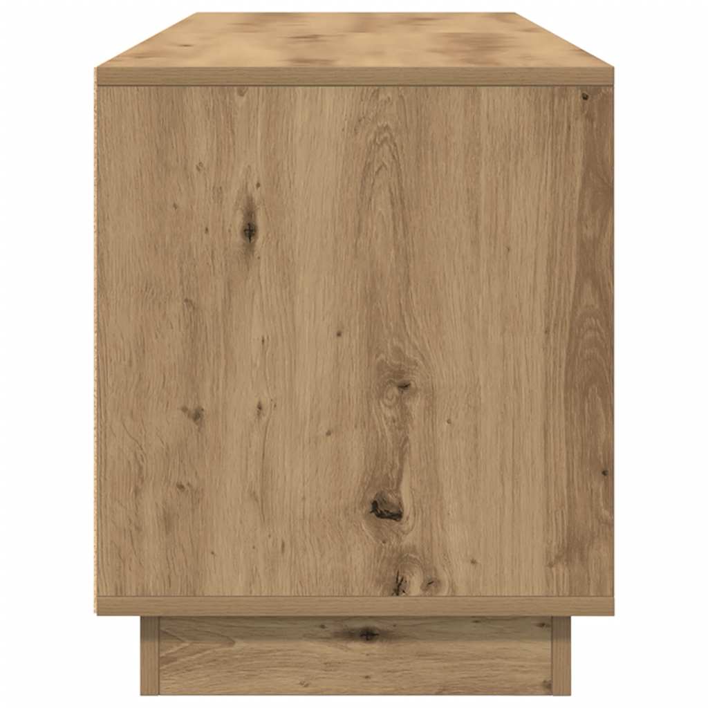 TV Cabinet with LED Lights Artisan Oak 160,5x41x50 cm
