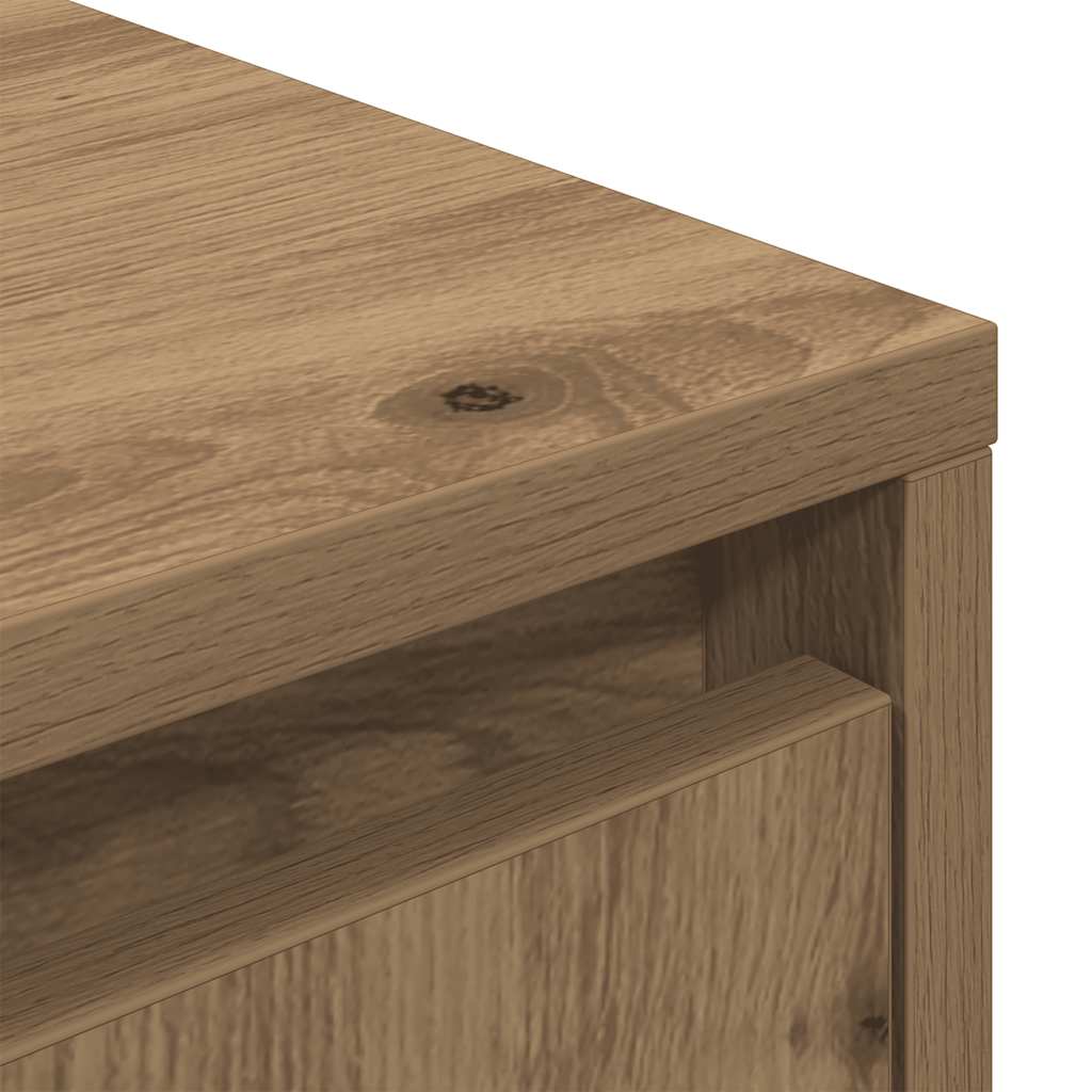 TV Cabinet with LED Lights Artisan Oak 160,5x41x50 cm