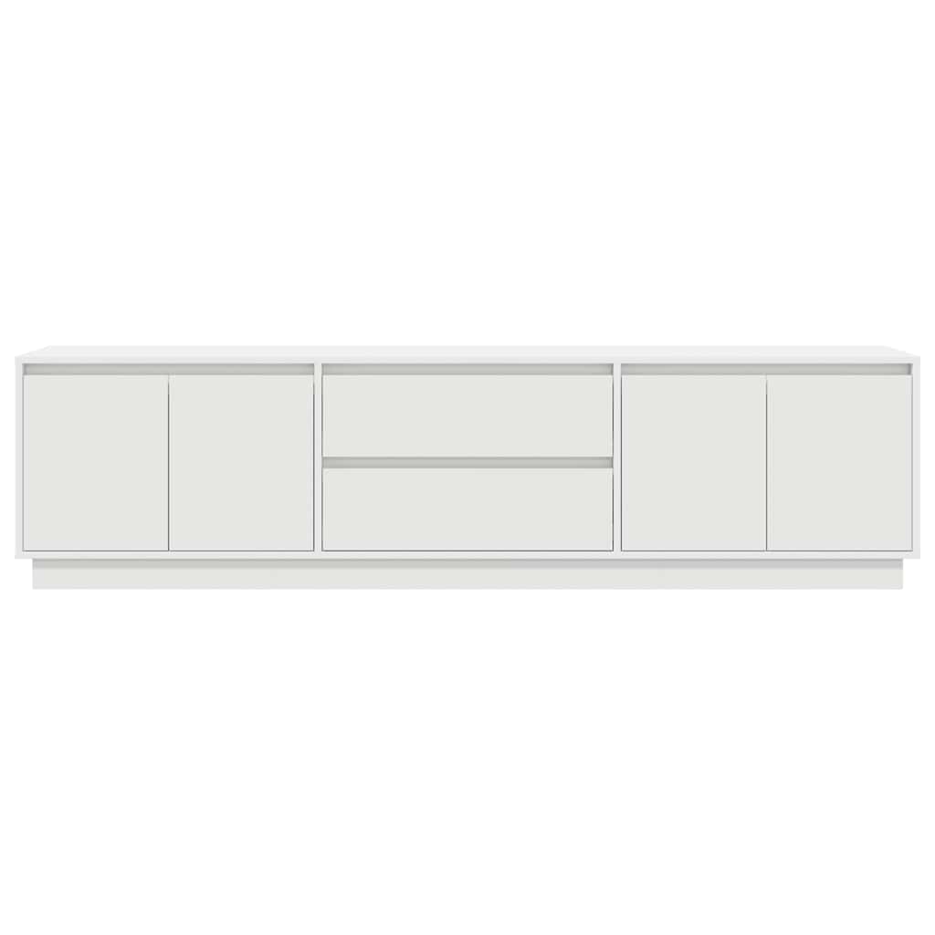 TV Cabinet with LED Lights White 193,5x41x50 cm
