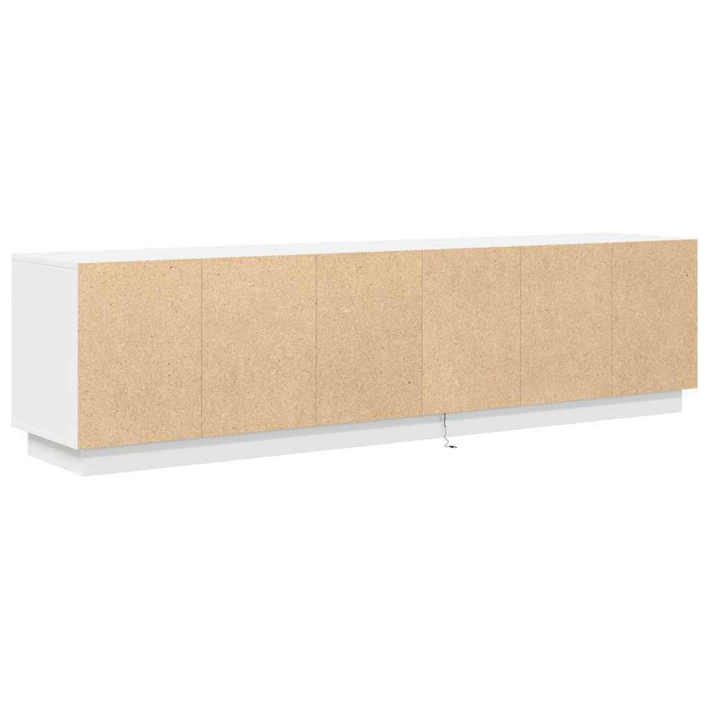 TV Cabinet with LED Lights White 193,5x41x50 cm
